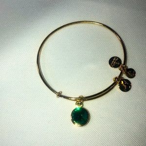 Alex and Ani Gold May Emerald  Birthstone